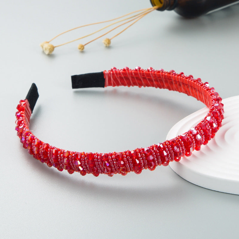 Hand-Woven Beaded Hair Hoop Headband