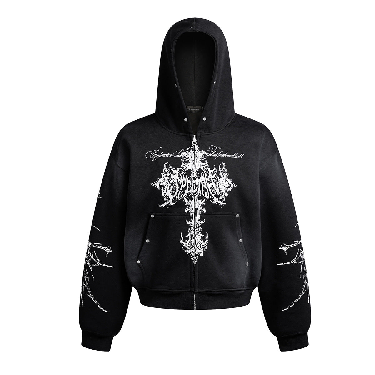 Dirty Stained Cross Hoodie