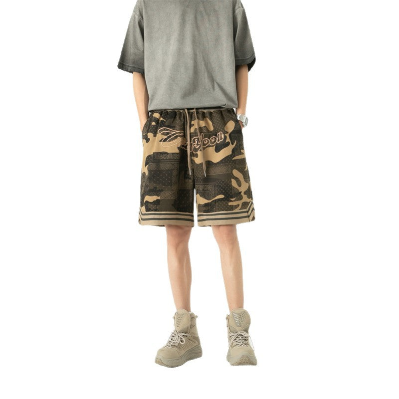 Camouflage Workwear Casual Five Quarter Pants