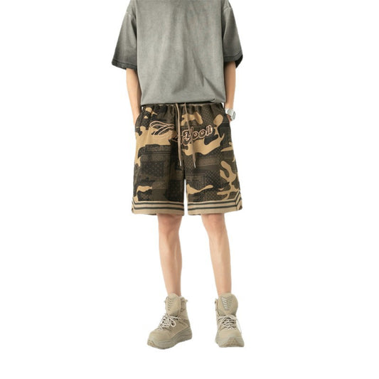 Camouflage Workwear Casual Five Quarter Pants