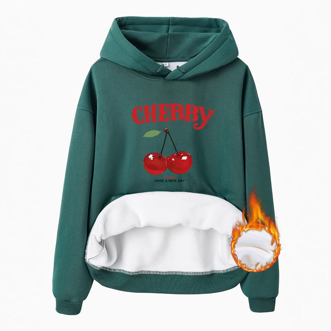 Hooded Long Sleeve Fleece Hoodie with Kangaroo Pocket