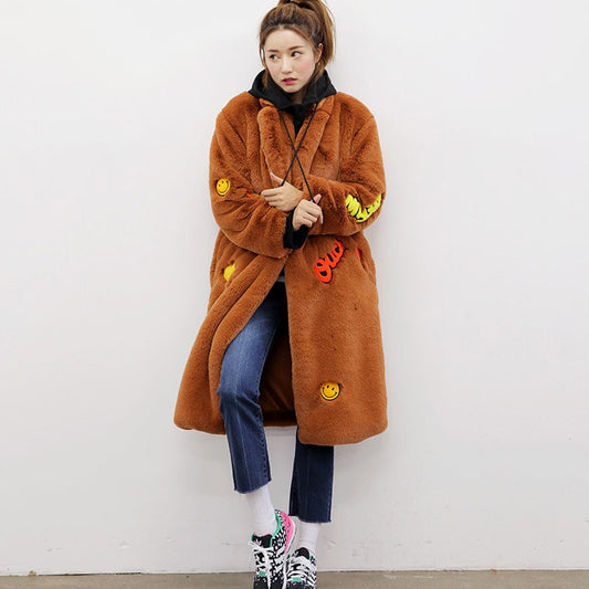 Long Sleeve Faux Fur Teddy Coat for Women