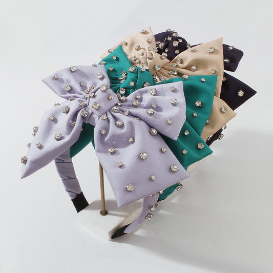 Exaggerated Bow Knot Diamond Headband