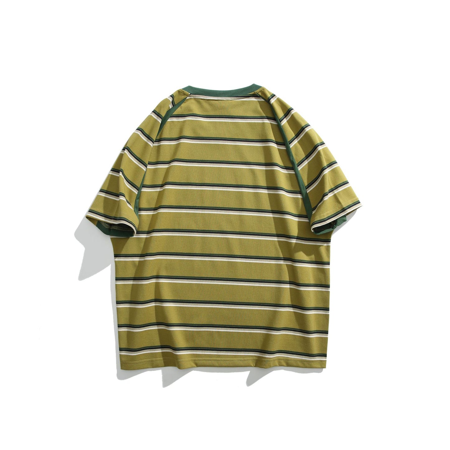 Color Blocked Patchwork Round Neck Jersey T-Shirt