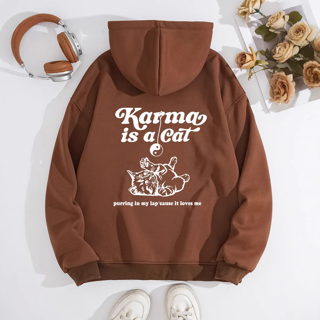 Hooded Long Sleeve Fleece Hoodie with Kangaroo Pocket