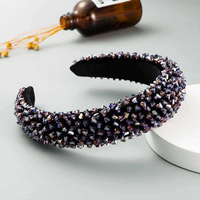 New Baroque Hand-Stitched Glass Bead Headband
