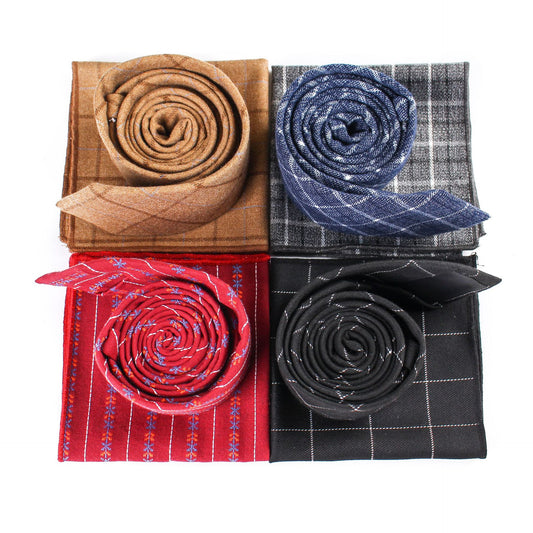 Business Casual Tie Set with Pocket Square