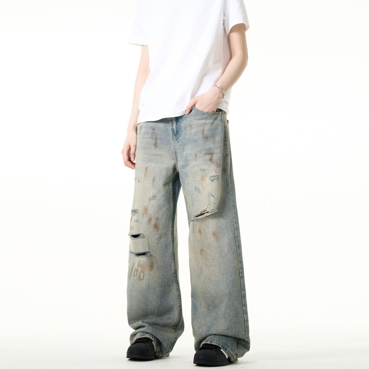 Vintage Ripped Jeans for Men - Summer Edition