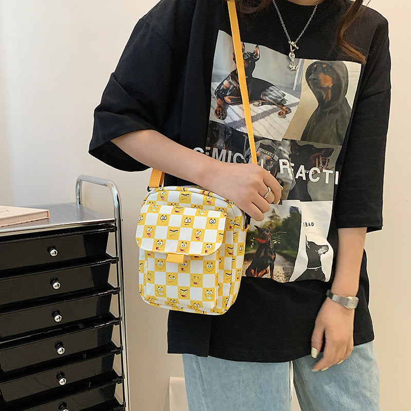 Japanese Cartoon Pattern Nylon Square Bag - Harajuku Style