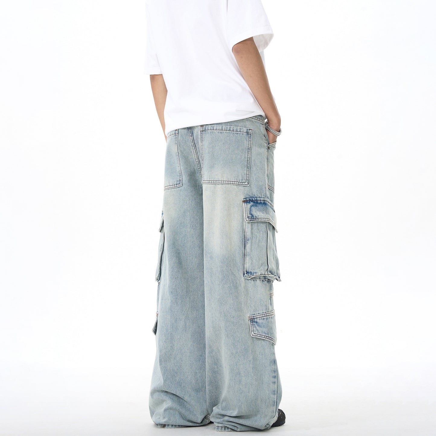 Harajuku Style Loose Straight Leg Denim Pants