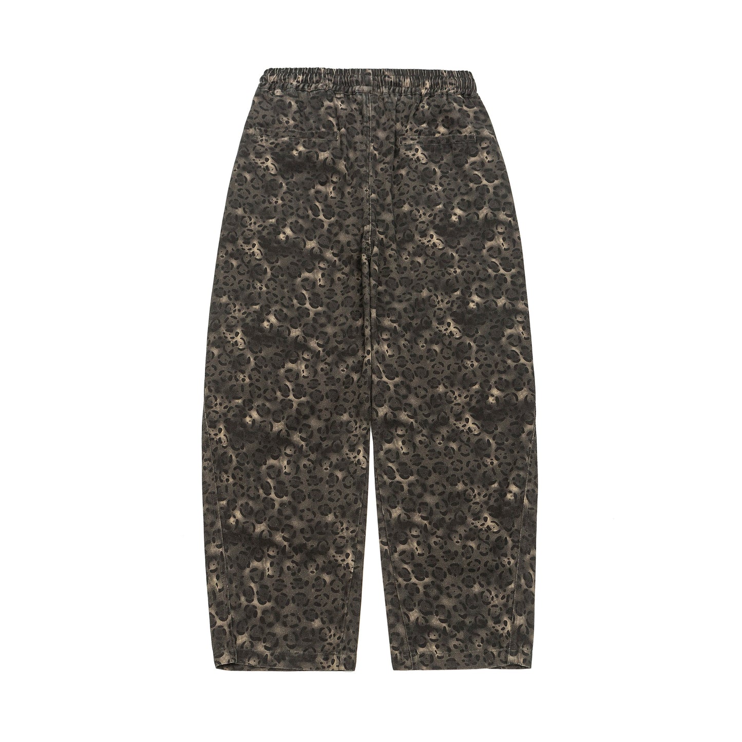 Casual Leopard Print Camouflage Curved Leg Pants for Men