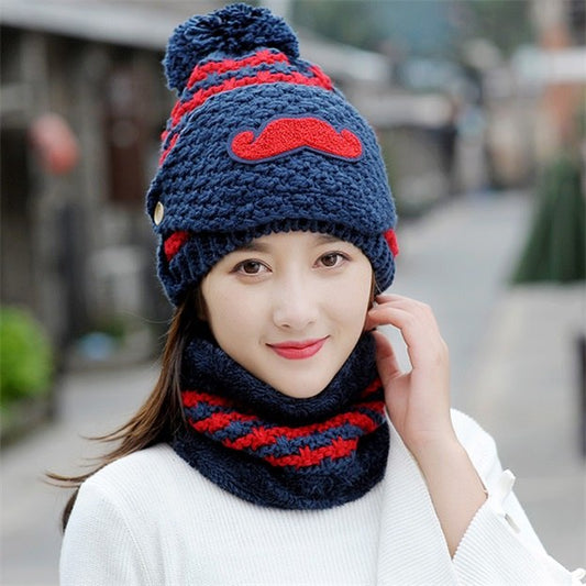 Striped Knitted Hat Beanies