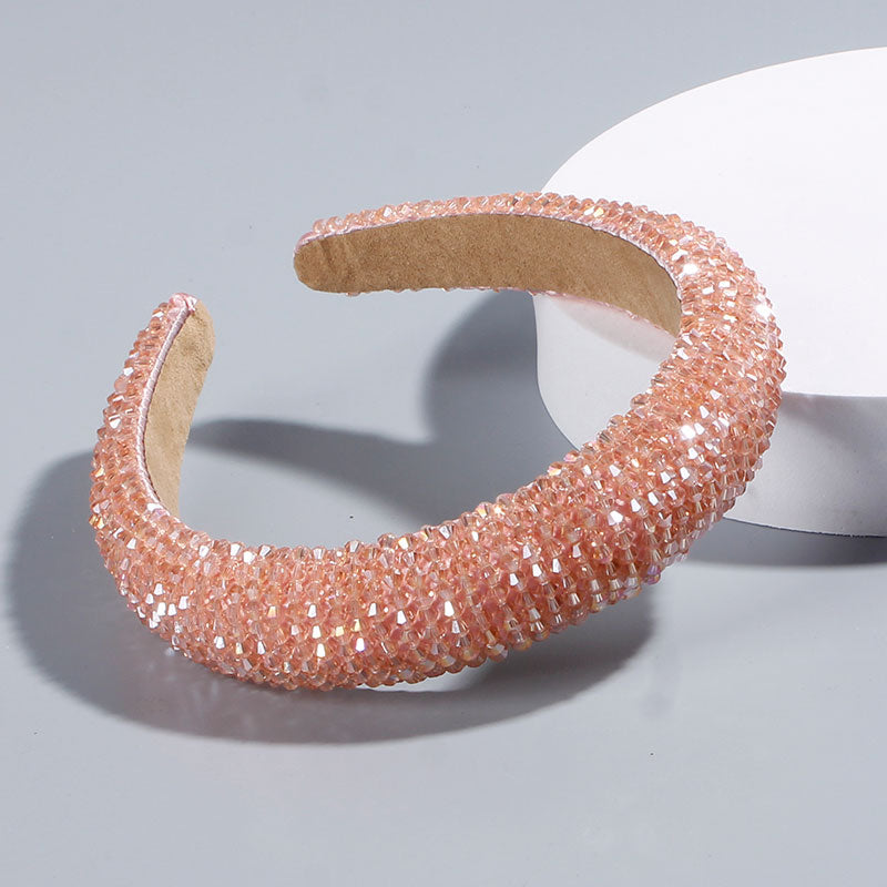 Red Thin Sponge Pearl Headband