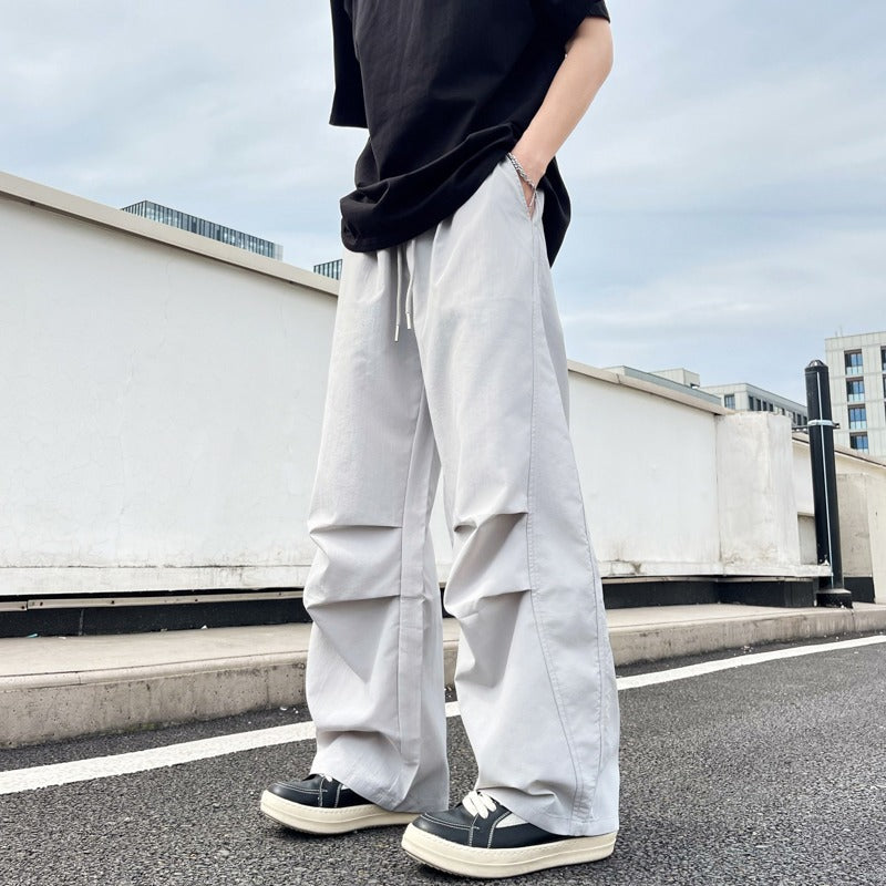 Playful Wide Leg Curved Knife Pants - Quick Dry Casual