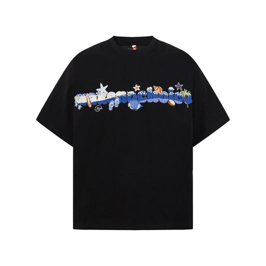 Letter Short-Sleeved T-Shirt — Harajuku Street Style Cotton Tee