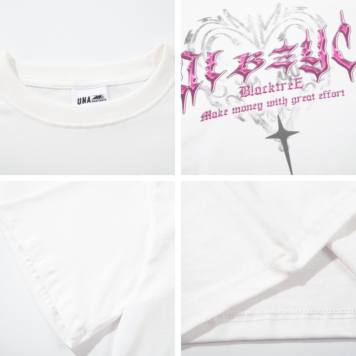 Harajuku Graffiti Heart Print T-Shirt for Men