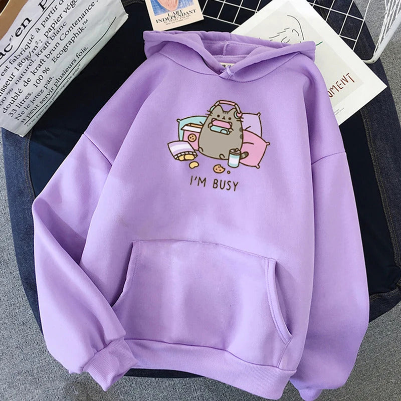Cartoon Cute Printed Hooded Sweatshirt Unisex Long Sleeve Casual Jacket Fashion Versatile