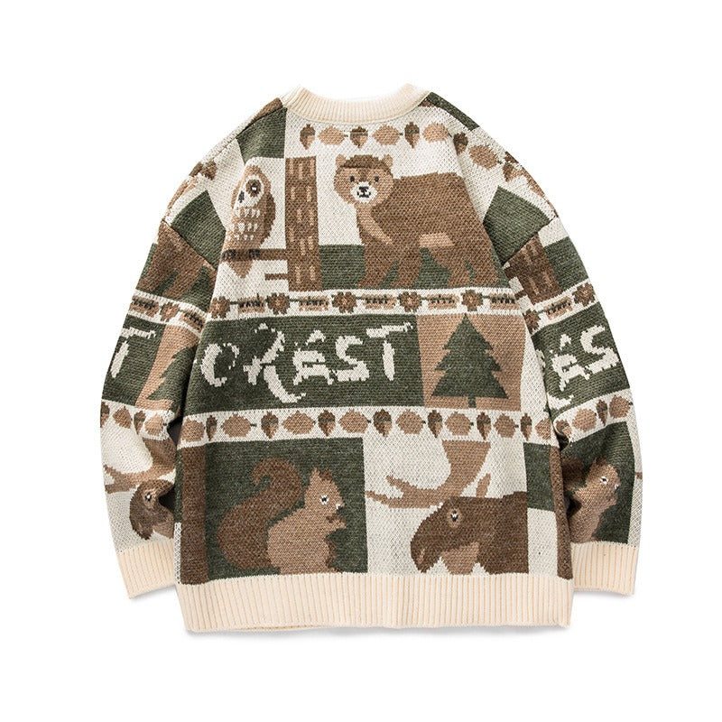 Playful Color Block Knit Sweater - Casual & Chic
