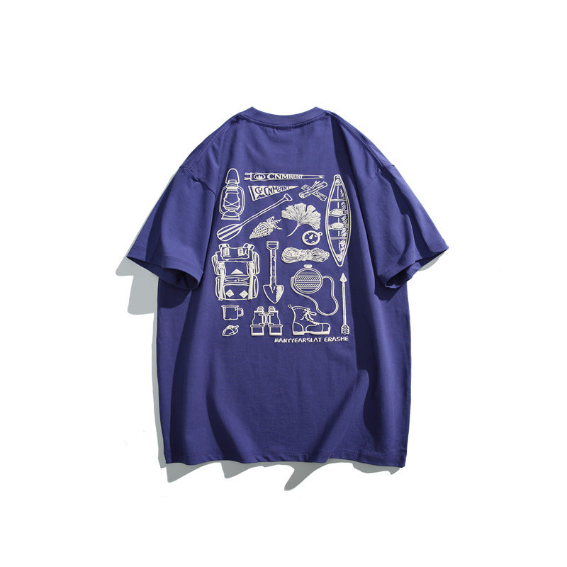 Harajuku Style Printed Loose Fit T-Shirt for Men & Women