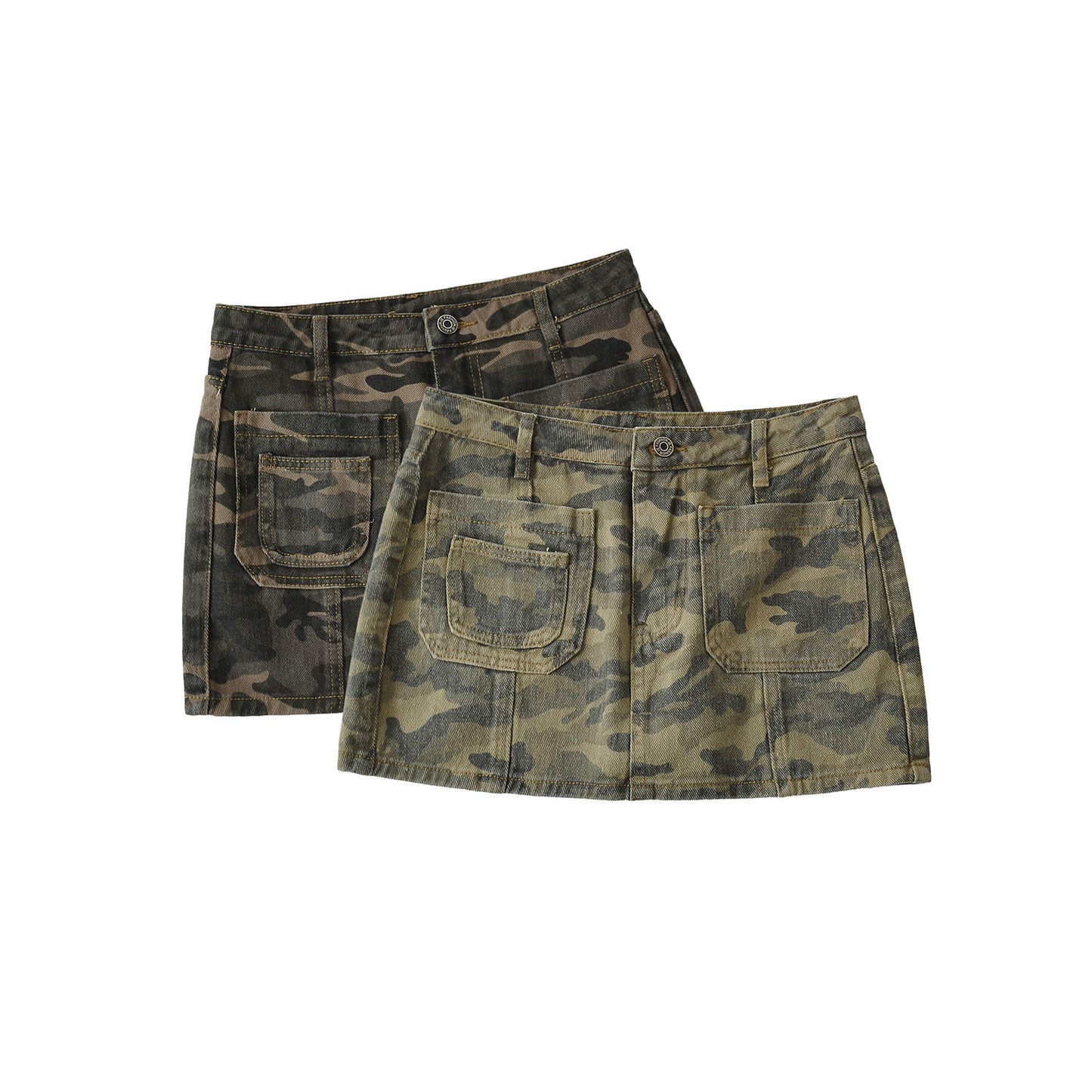 Denim Camouflage Skirt Shorts for Women