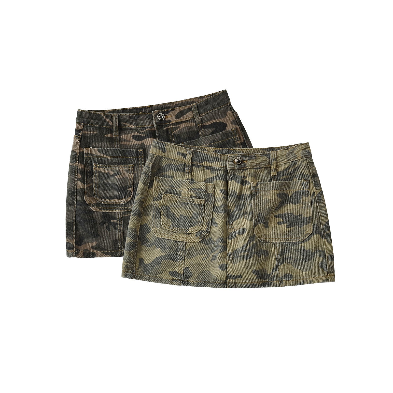 Denim Camouflage Skirt Shorts for Women