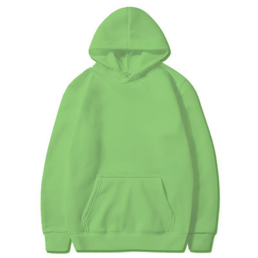 Harajuku Style Solid Color Plush Hoodie Sweatshirt