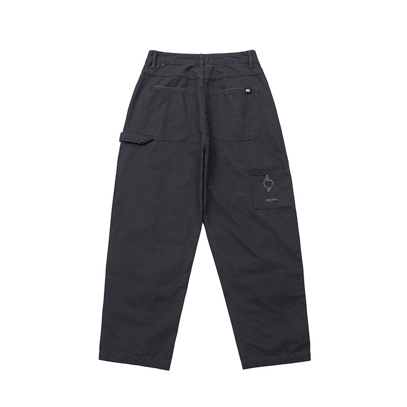 Harajuku Style Faded Cargo Trousers for Men and Women