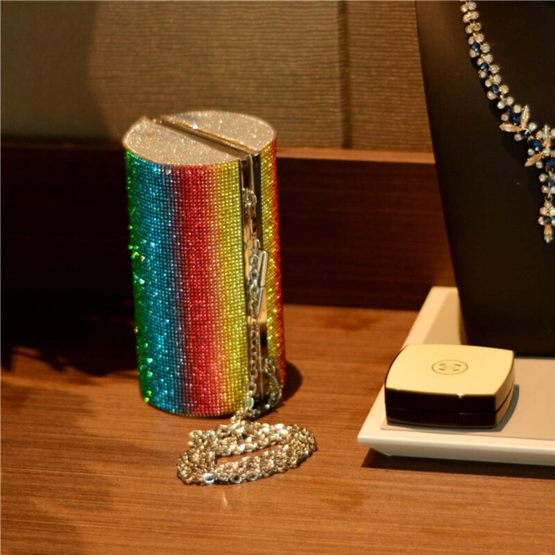 Harajuku Rainbow Rhinestone Evening Bag
