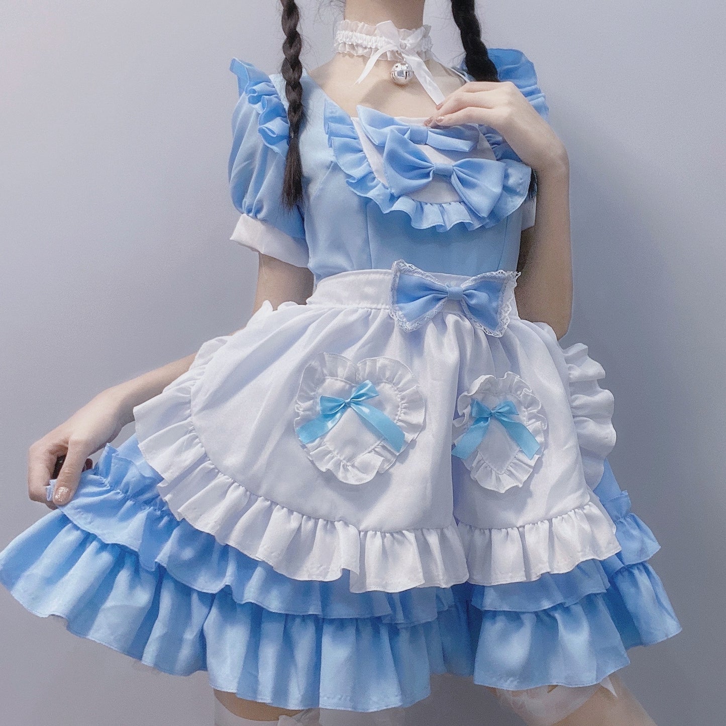 Cute Blue Lolita Harajuku Maid Dress