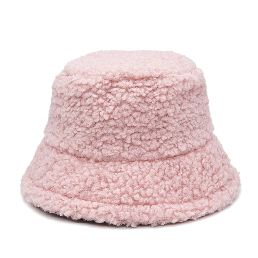 Camouflage Faux Fur Bucket Hat - Warm & Stylish Fisherman Hat