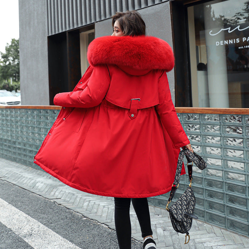 Korean Harajuku Big Fur Collar Fleece Jacket for Women