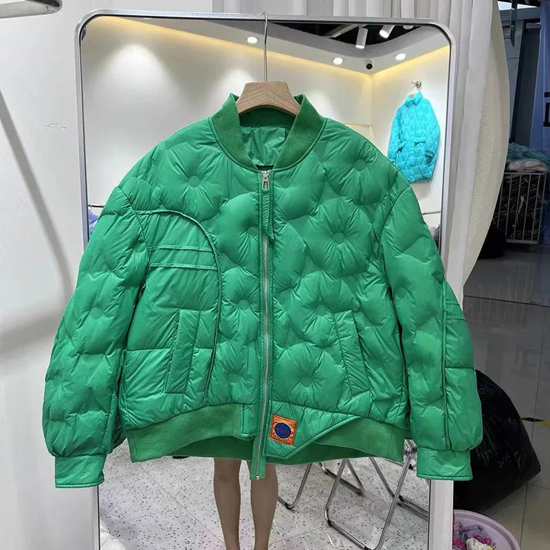 Harajuku Style Casual White Duck Down Jacket