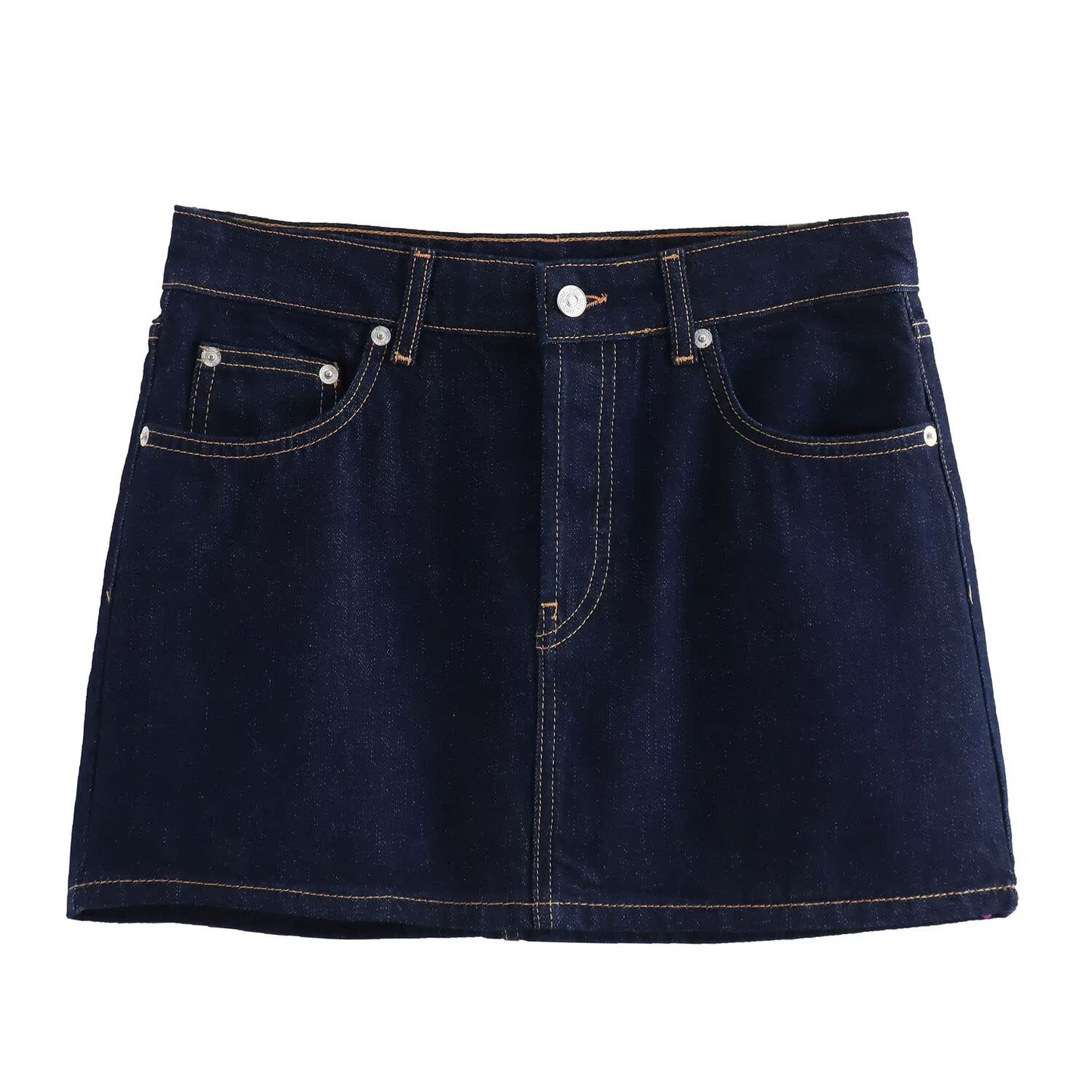 Women's Black Denim Mini Skirt