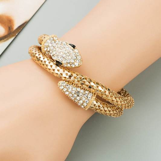 Exaggerated Punk Snake Winding Ring for Bold Harajuku Style