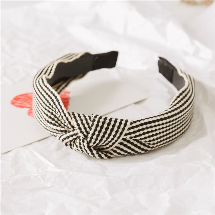Korean New Simple Cross Grid Hair Hoop