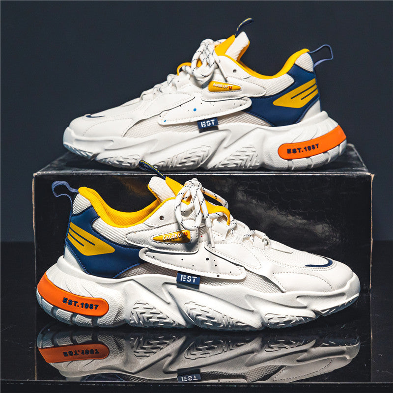 Men's Harajuku Low Cut Sports Shoes - Stylish Casual Sneakers