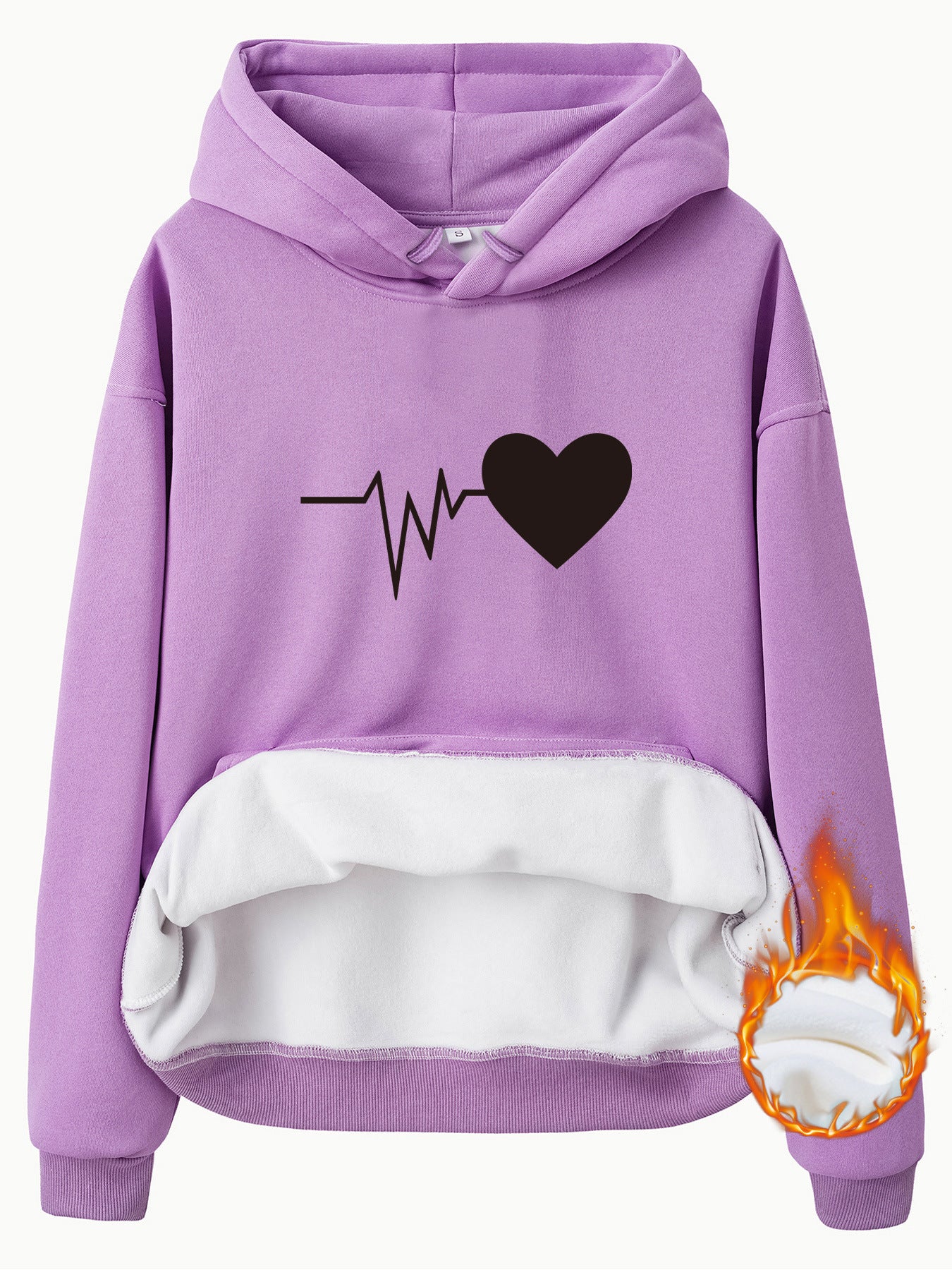 Thick Textured Heart-Shaped Love Print