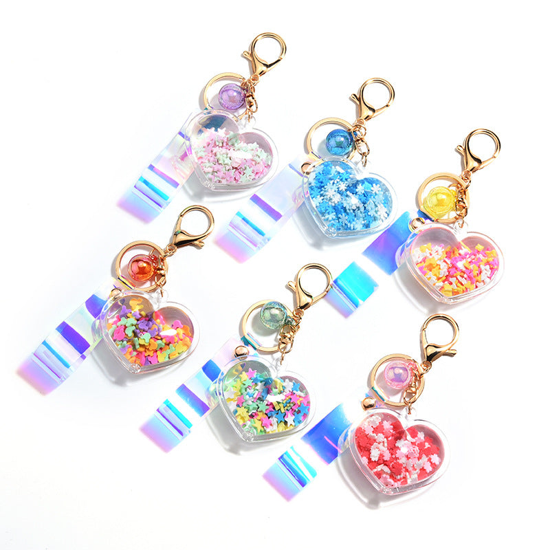 Oil Love Keychain Cute Acrylic Pendant