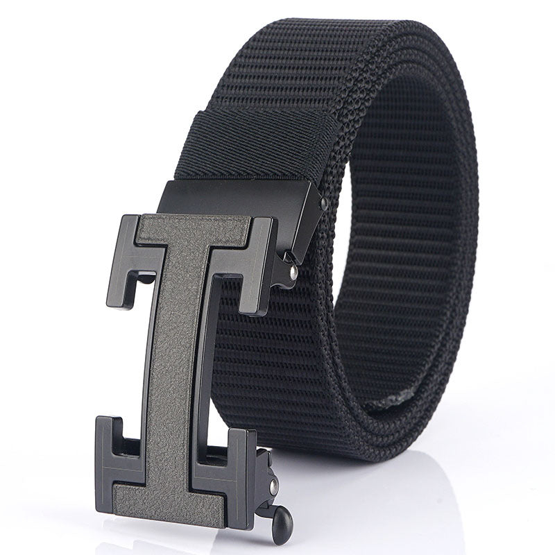 Men's Nylon Automatic Buckle Casual Belt