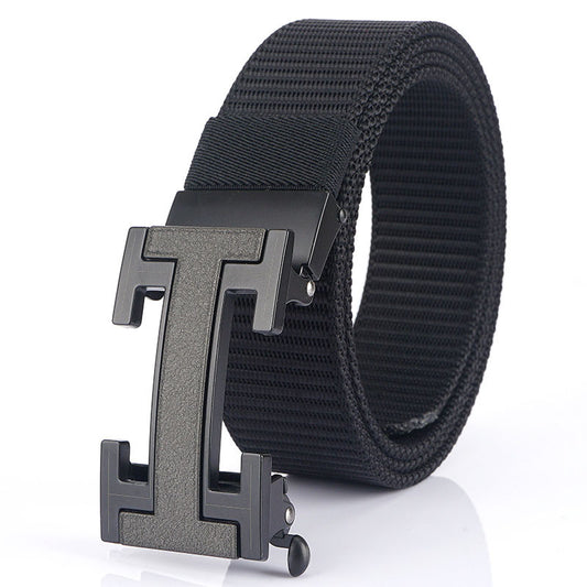 Men's Nylon Automatic Buckle Casual Belt