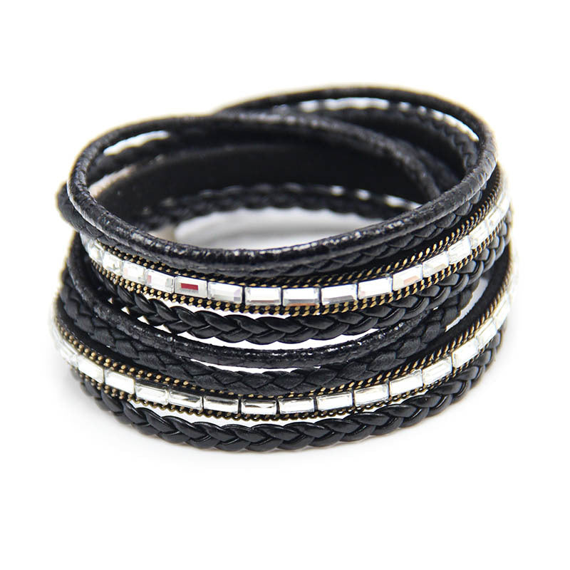 Hand Woven Diamond Bracelet - Harajuku Style Jewelry