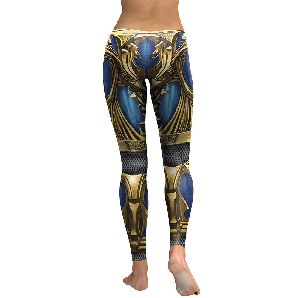Armor Sapphire Metal Leggings