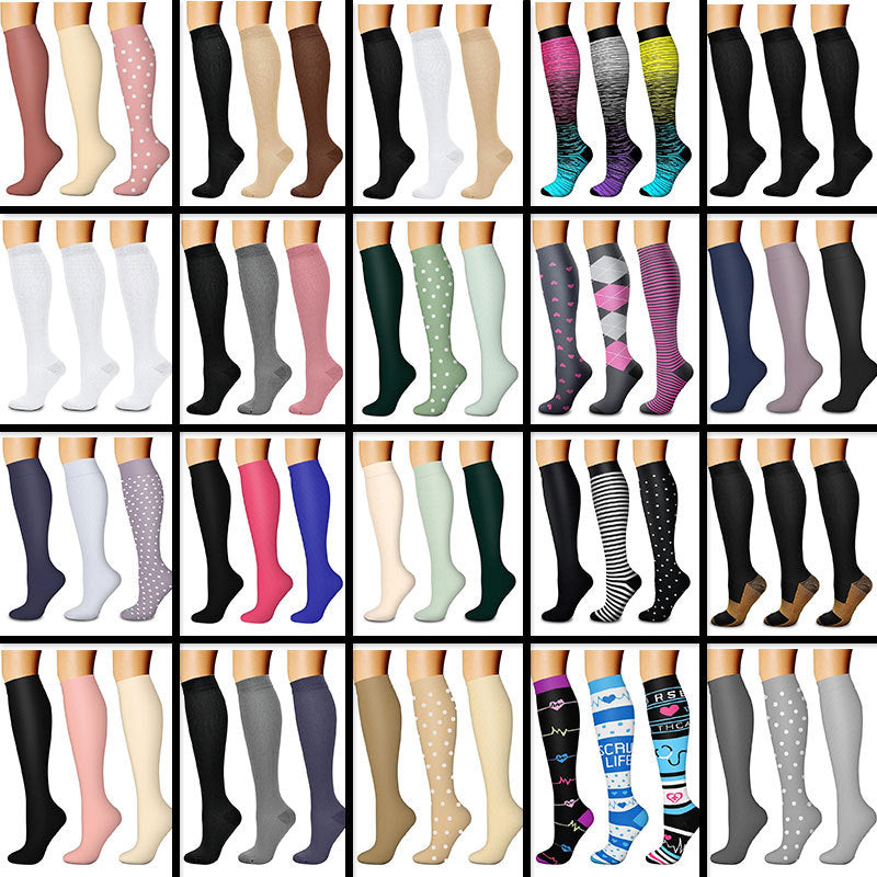 Sports Compression Socks - Long Tube Calf Socks for Skipping Rope and Cycling