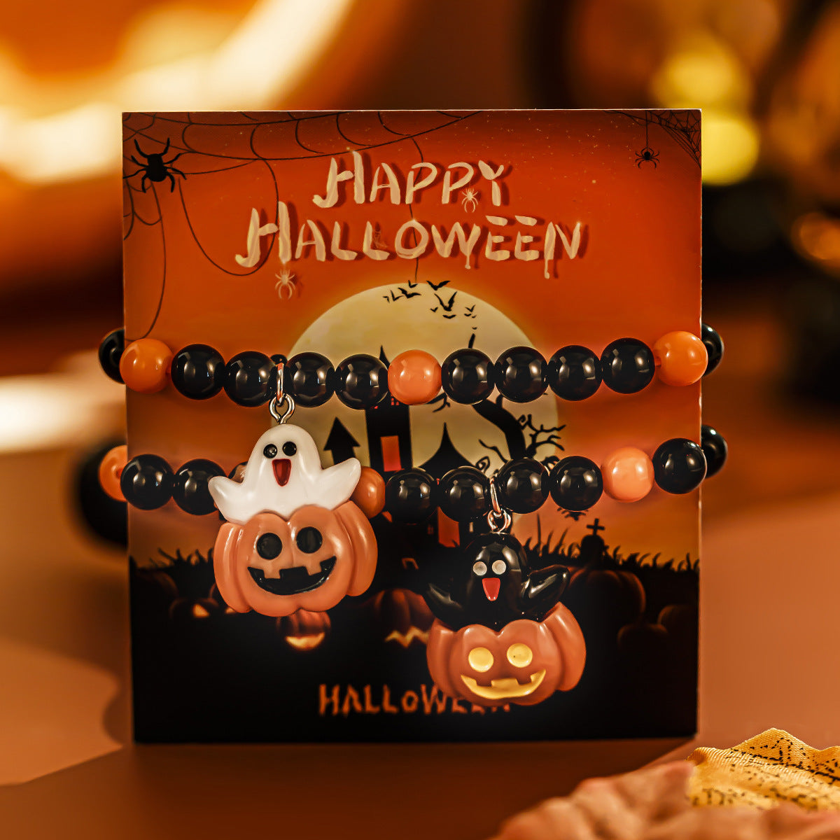 Ghost Pumpkin Bracelet Halloween Party Ghost Witch Bracelet