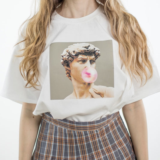 David Michelangelo Bubble Gum Printed Harajuku T-Shirt