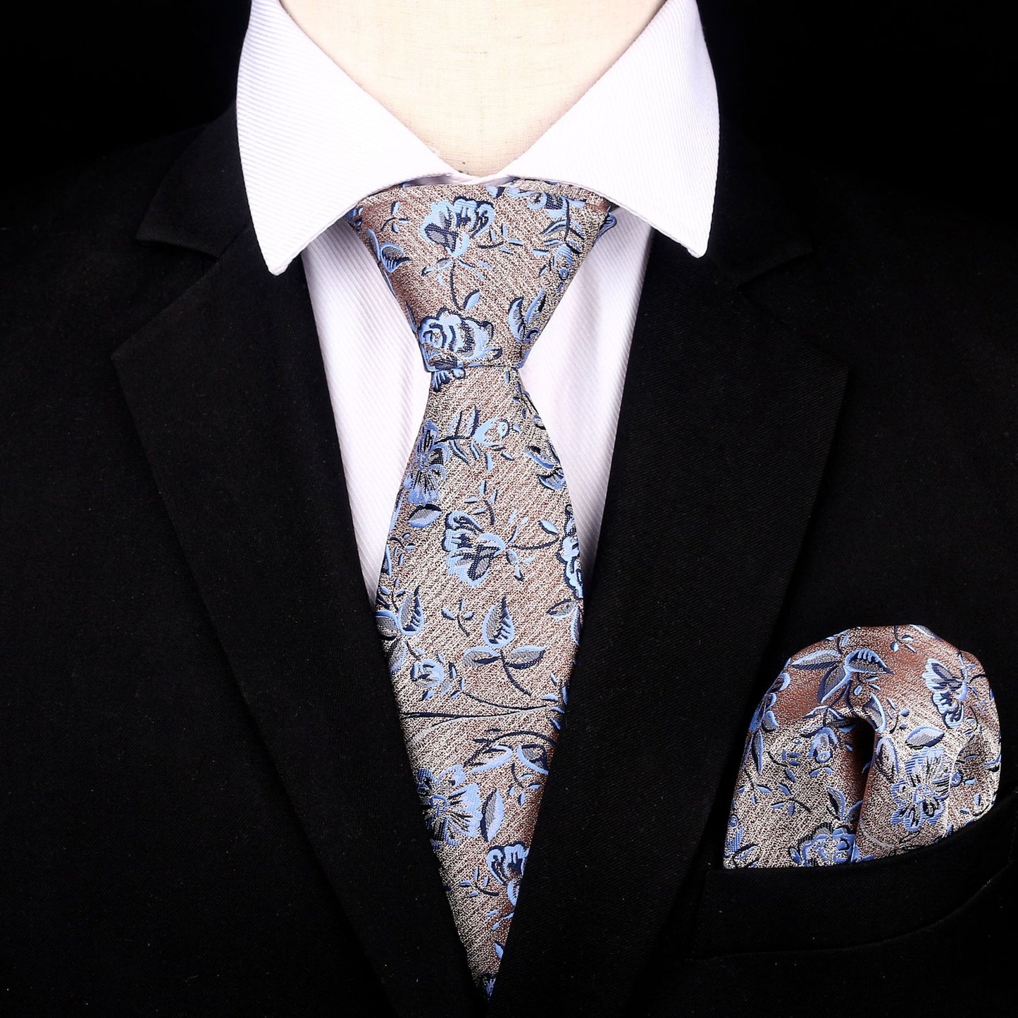 Men's Pineapple Dragonfly Pattern Jacquard Tie