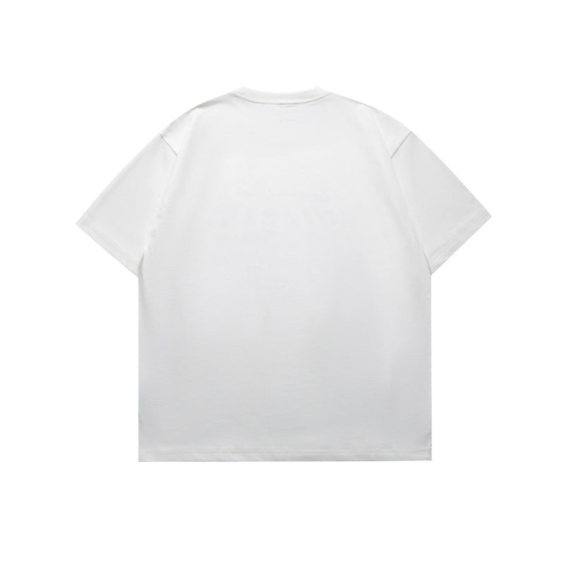 Harajuku-Inspired Distressed Letter Print Loose Tee