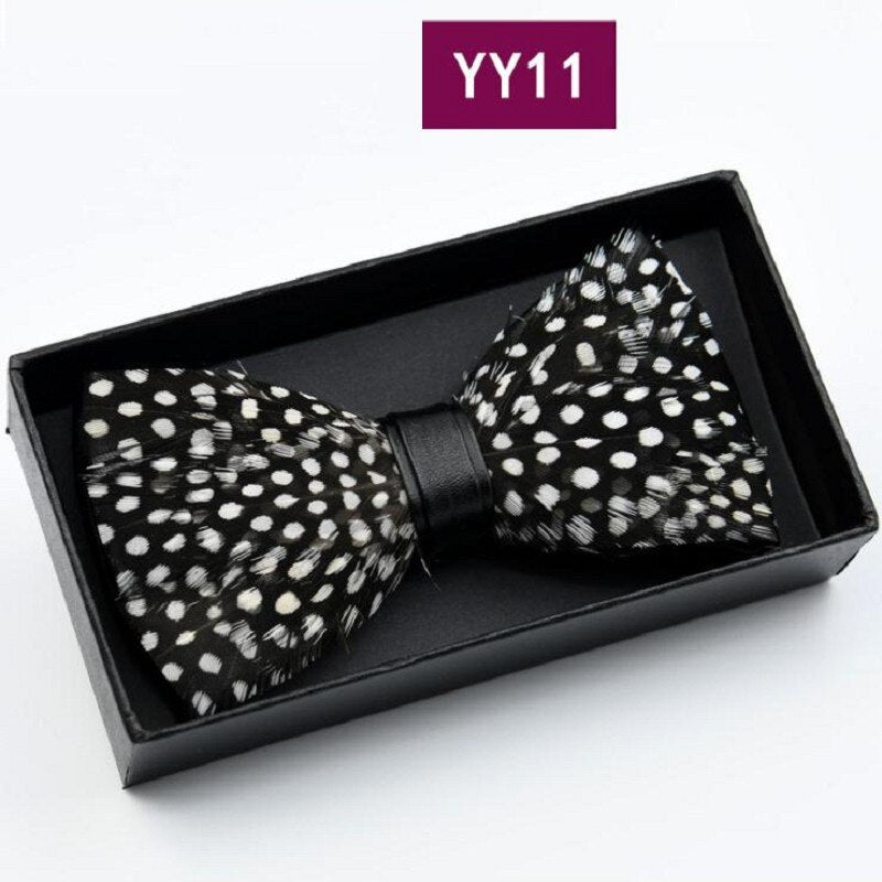 Tie Feathers PU Bow Ties Butterfly