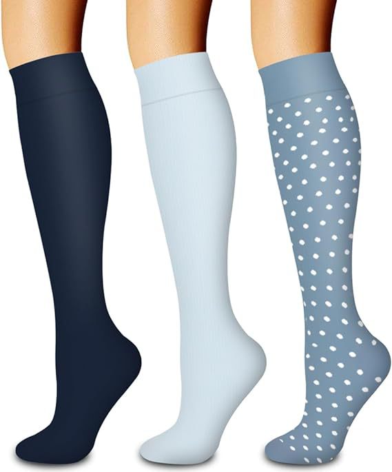 Sports Compression Socks - Long Tube Calf Socks for Skipping Rope and Cycling