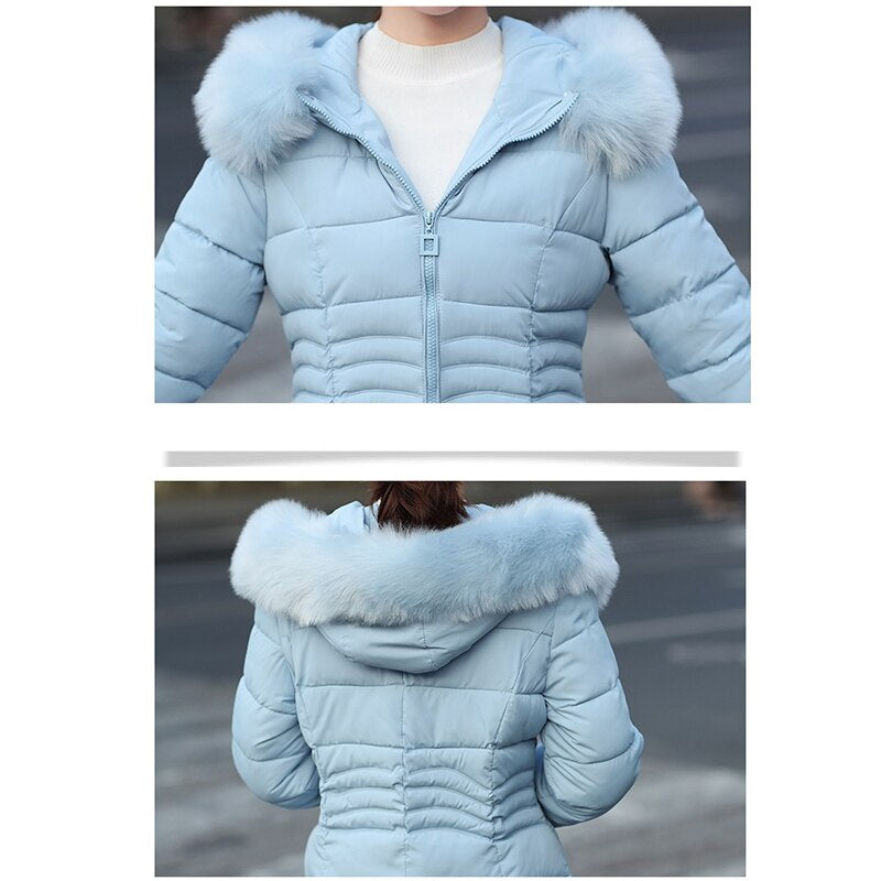 Harajuku Style Faux Fur Parka for Women